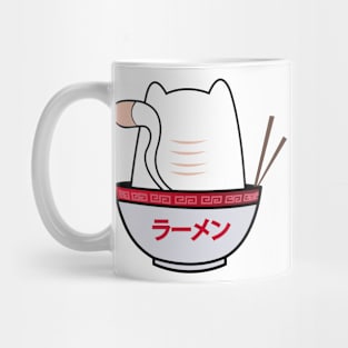 CLUMSY CAT IN THE RAMEN BOWL Mug